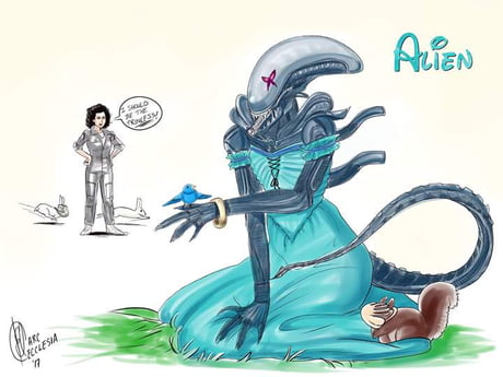 Download Xenomorph Disney Princess Meme Png Gif Base.