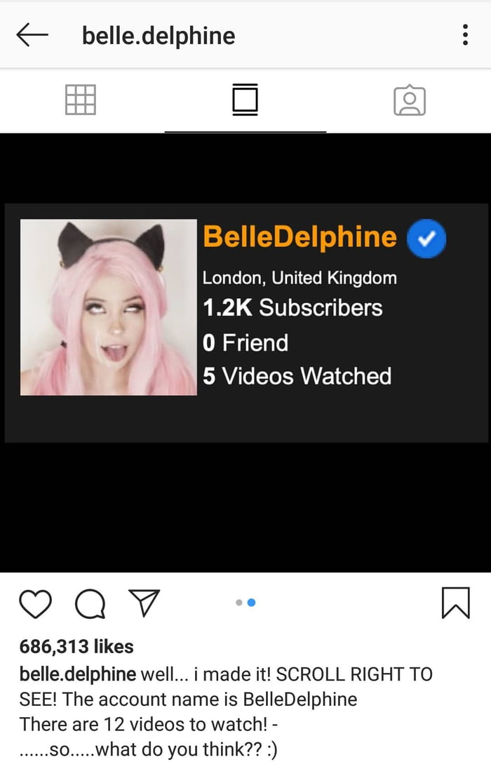 Belle Delphine finally made a pornhub account but the videos are all