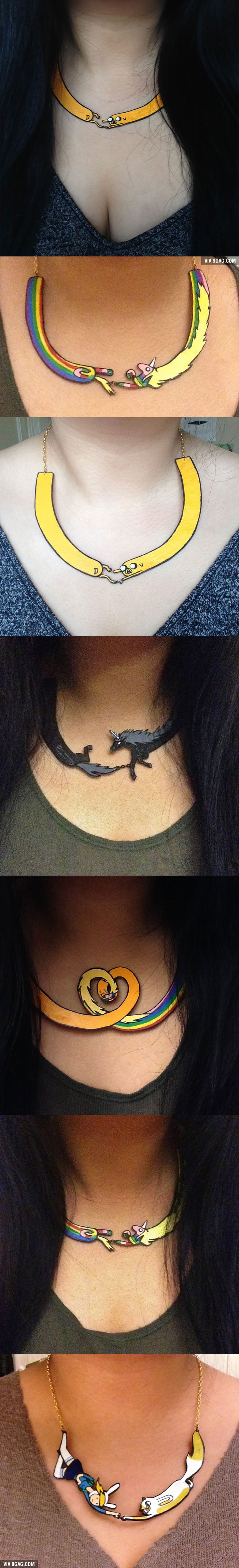 7 Necklaces Wrap Around Your Neck With Adventure Time Characters