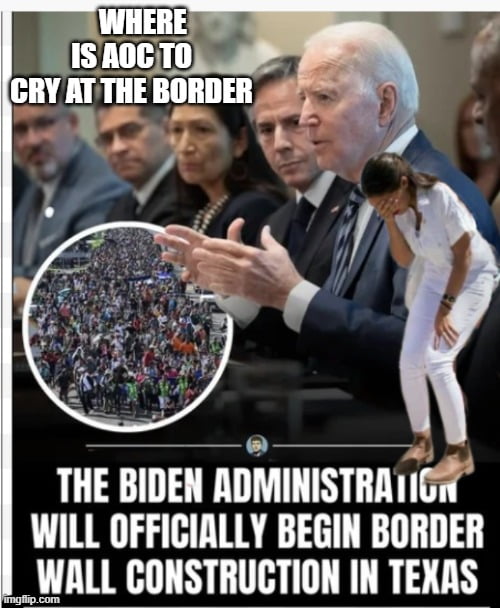 Where is AOC to cry at the border - 9GAG