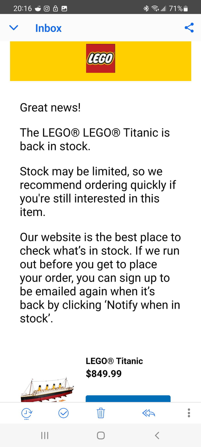 Titanic Back In Stock - 9GAG