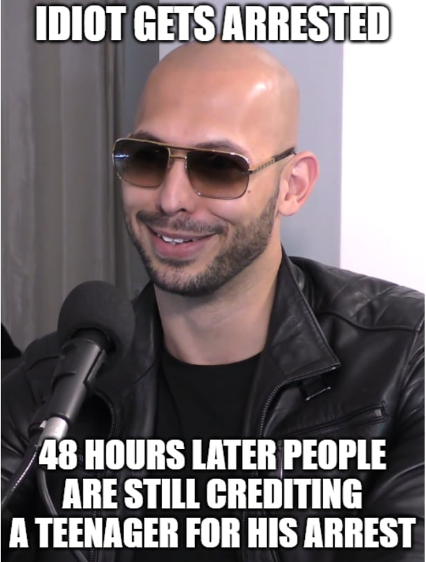 Somehow thinks he wins this round. Never knew his name and now he is ...