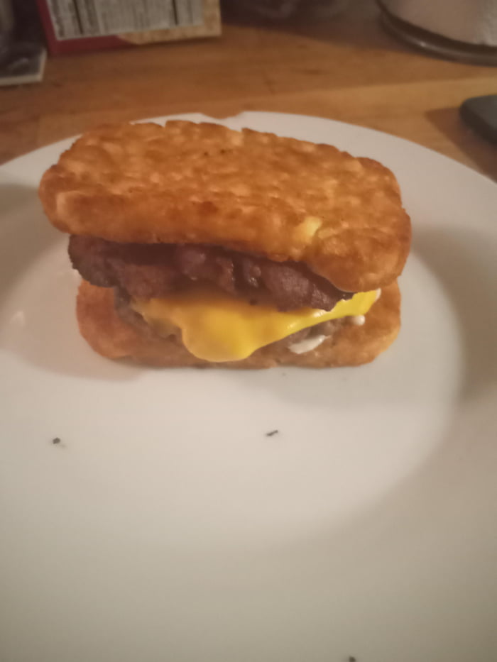 Hash Brown Bacon Cheeseburger 9GAG