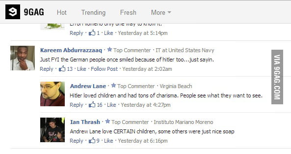 Why I love the comments ? for things like this ... - 9GAG