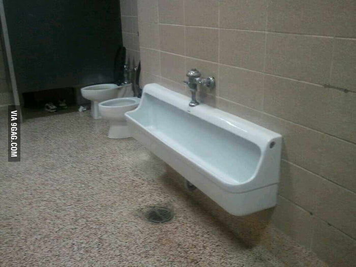 High school urinals these days 9GAG