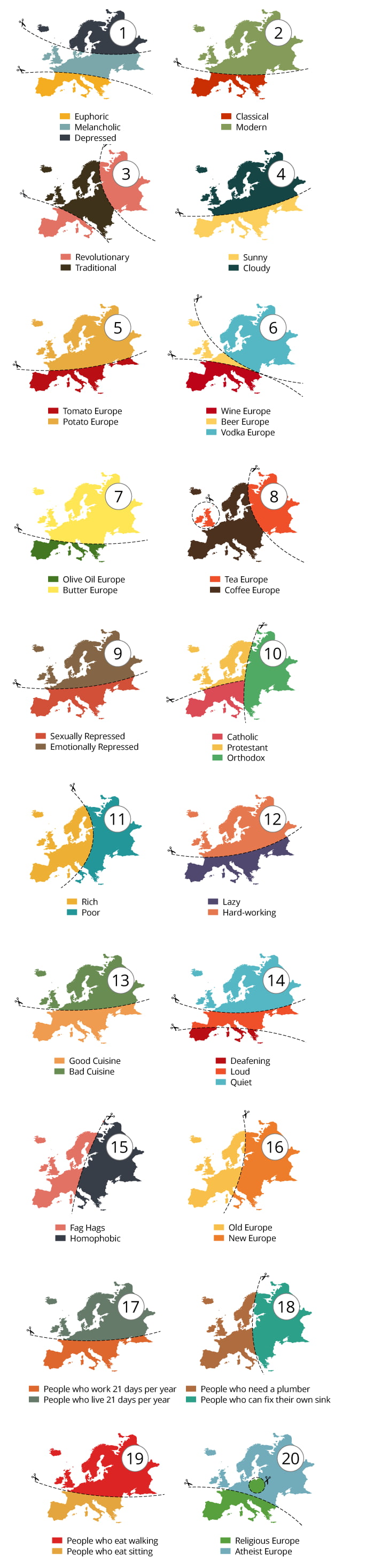 20 ways to slice Europe