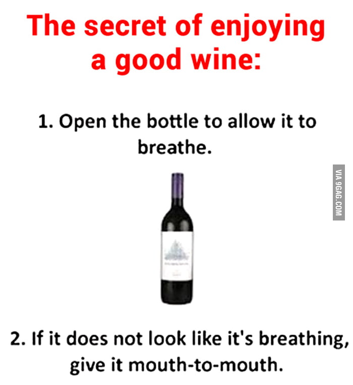 the-secret-of-enjoying-a-good-wine-9gag