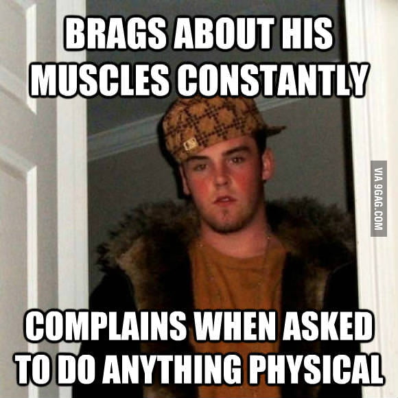 My coworker, who can easily lift 300 pounds. 9GAG