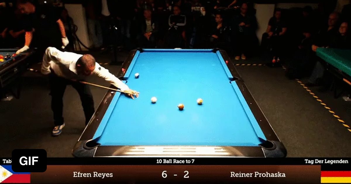 Efren Bata Reyes a.k.a. The Magician, calls a side pocket. - 9GAG