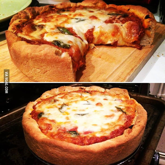 Tried making a Chicago style pizza over the weekend, turned out pretty ...