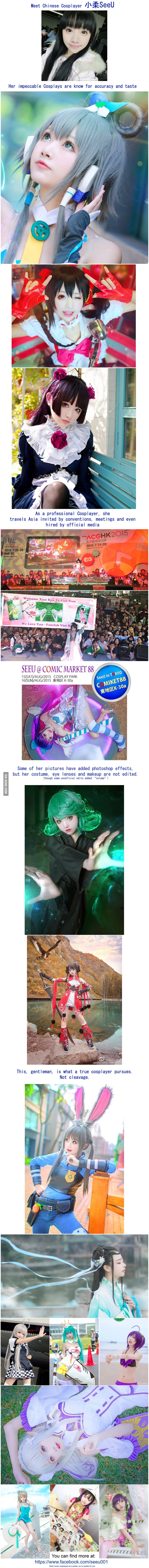 Meet 小柔SeeU, a true Cosplayer that sometimes looks out of this world - 9GAG