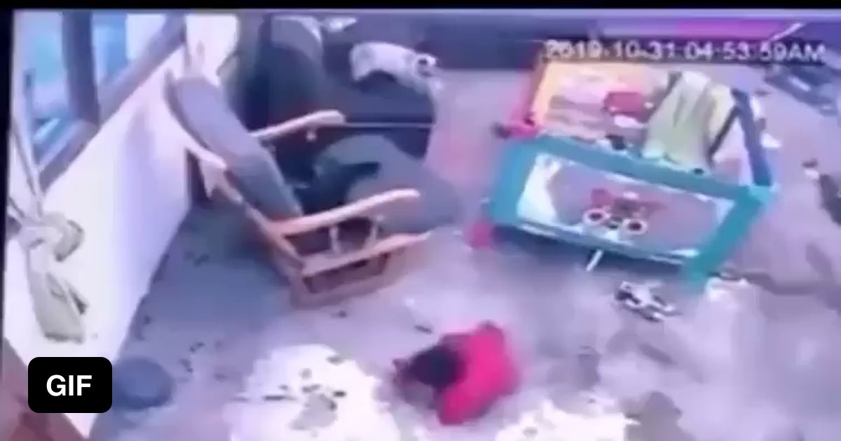 Cat saves baby from falling down the stairs 9GAG