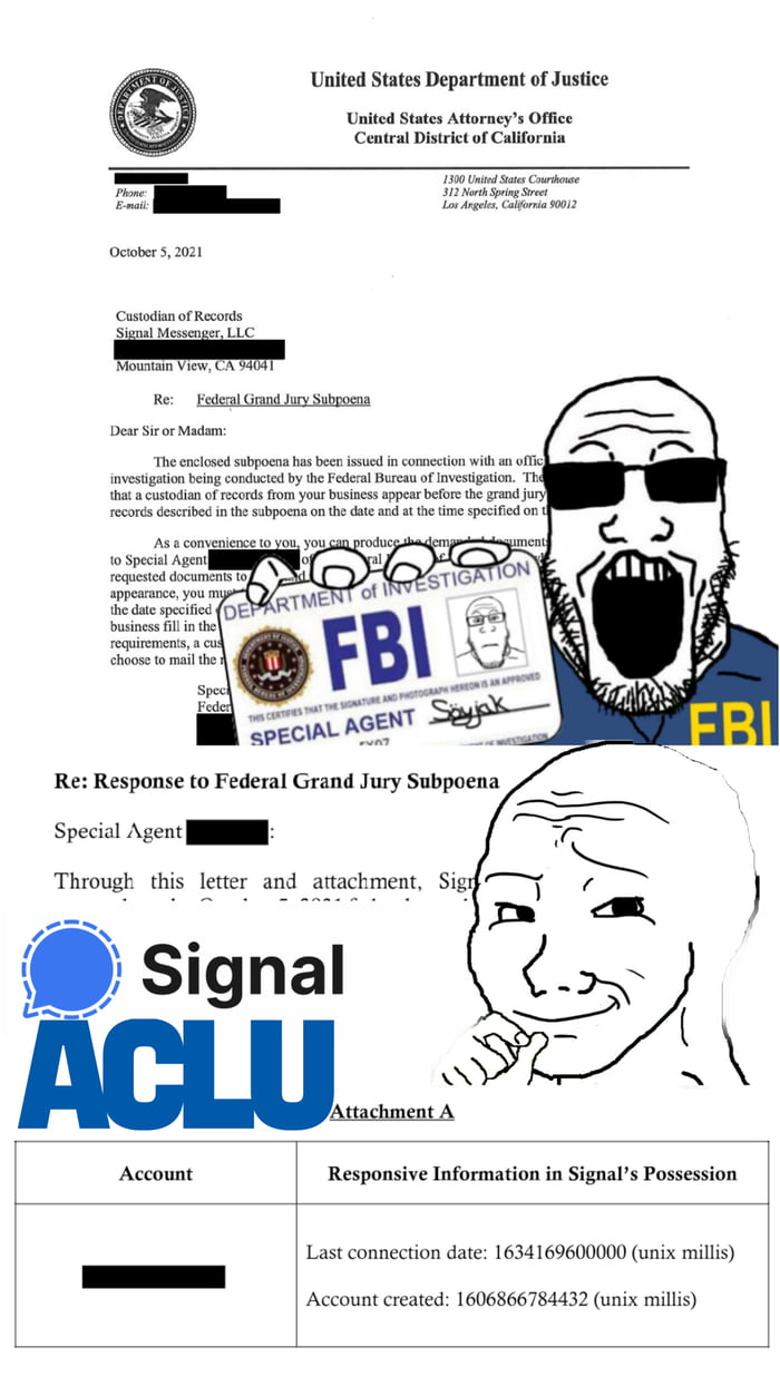 Based Signal+ACLU VS. Cuck Feds (Source May Or May Not Appear In ...