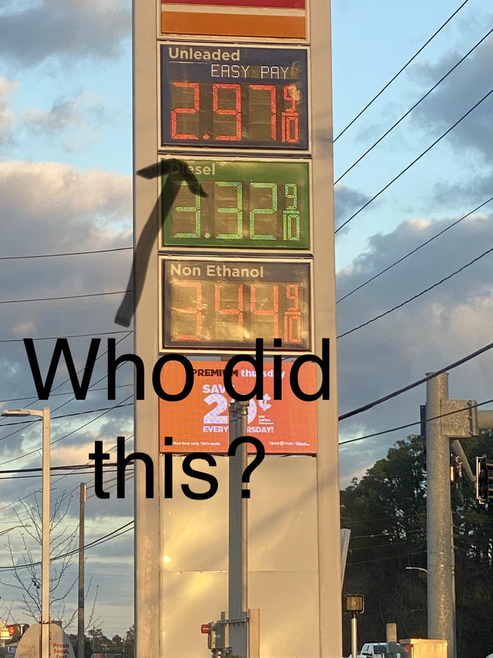 Gas station in Jacksonville, FL today. Are we still saying the