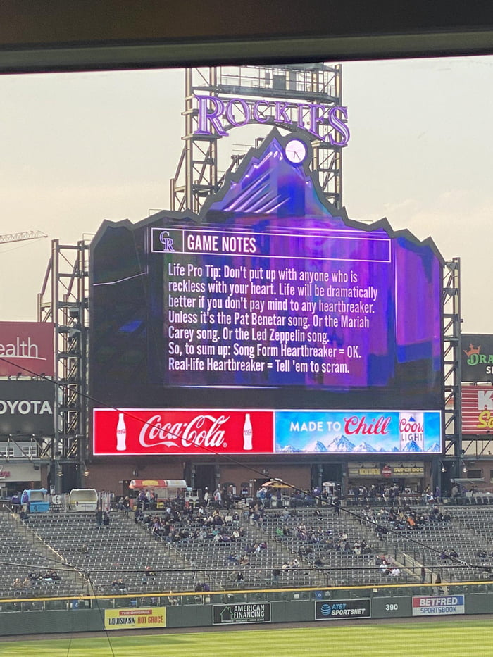 Rockies scoreboard operator remains the best - 9GAG