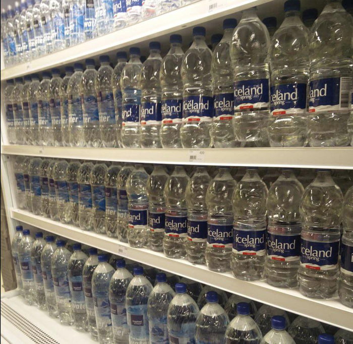 In Iceland all the bottled water is labeled in English, because only ...