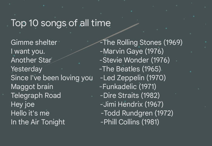 what-are-your-top-10-songs-of-all-time-9gag