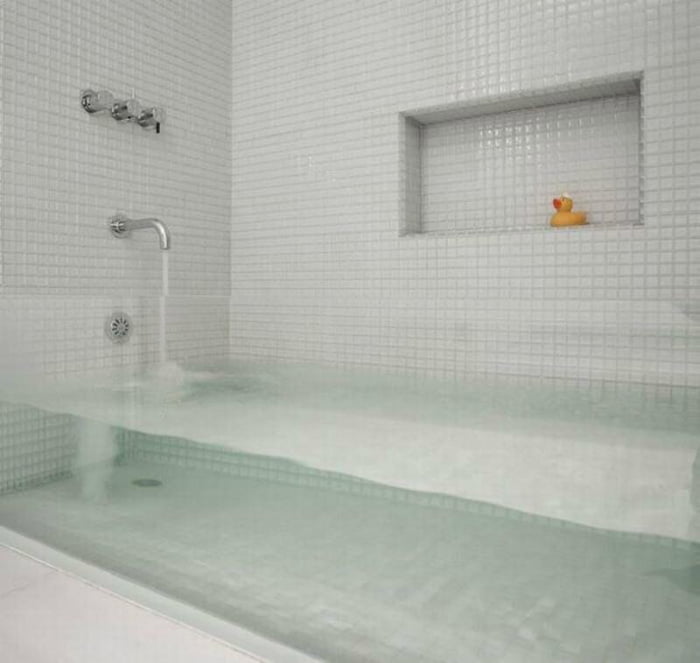 A Clear Bathtub 9gag