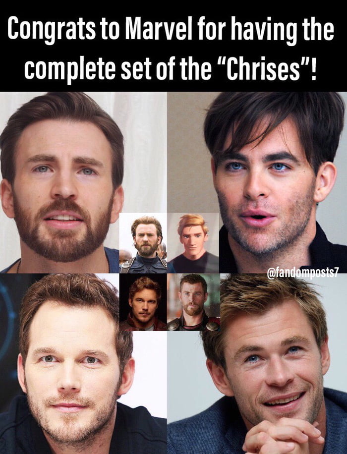 Marvel has finally completed the Chris collection! welcome Chris Pine ...