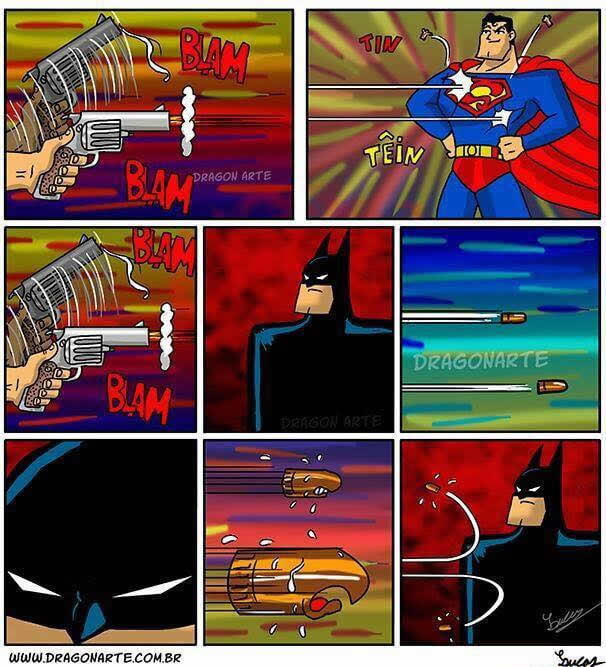 Batman don't dodge bullets, bullets dodge Batman - 9GAG