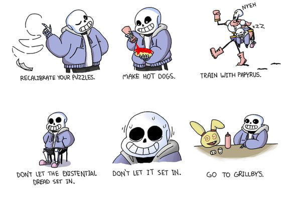 The daily routine of Sans [Undertale] - 9GAG
