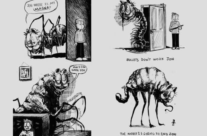 HP Lovecraft Garfield. - 9GAG