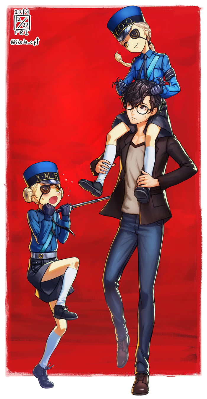 Posting Persona pics daily. Day 992: P5 Twins and Joker - 9GAG