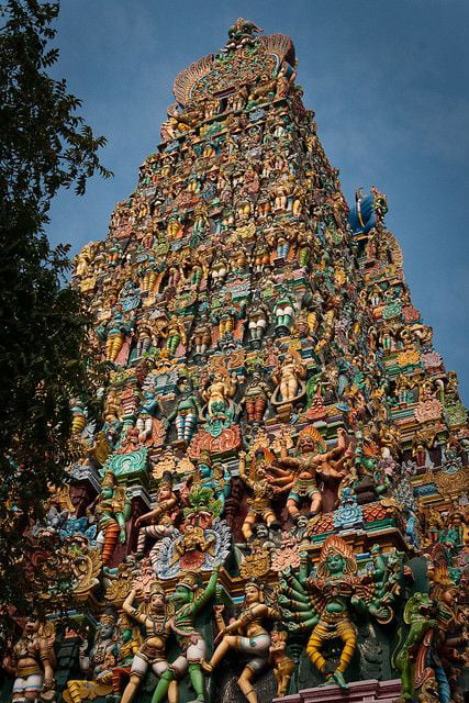 Madurai Meenakshi Amman Temple, India made in 15th century is built ...