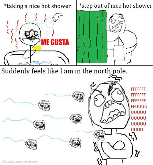 Rage Comic - Shower - 9GAG