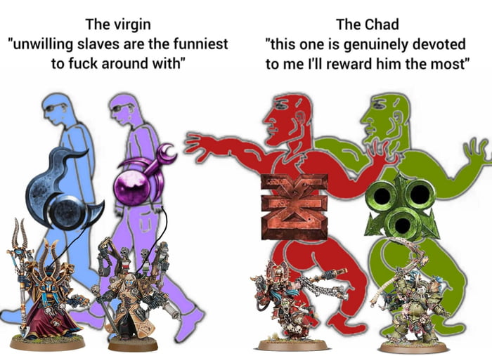 Virgin vs Chad chaos gods - 9GAG