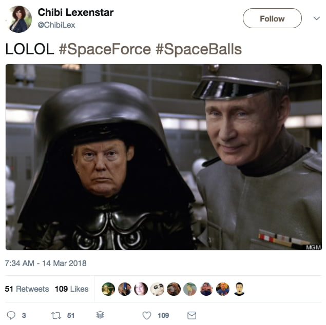 tell me why you want to join the space force meme