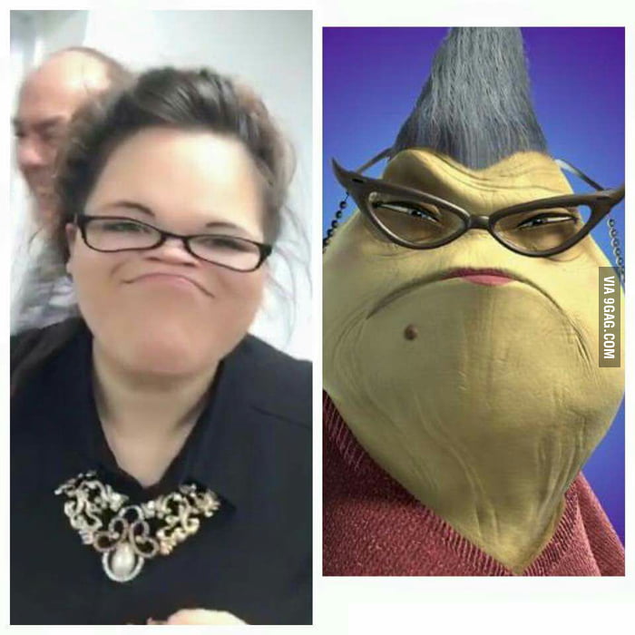When You Look Like The Secretary From Monsters Inc 9GAG