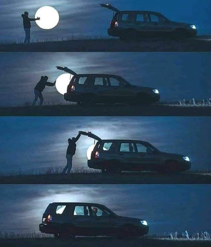 Guy Stealing The Moon(Awesome Photography) 9GAG