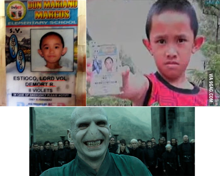 There S A Boy Named Lord Voldemort In Philippines 9GAG