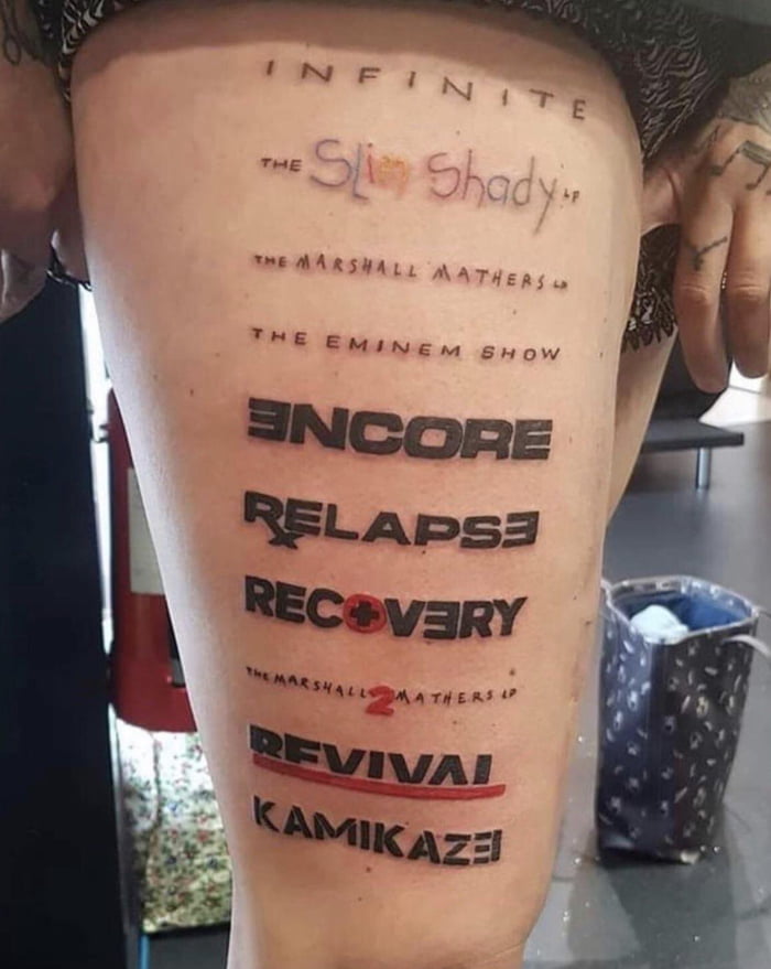 Eminem Albums Tattoo 9gag