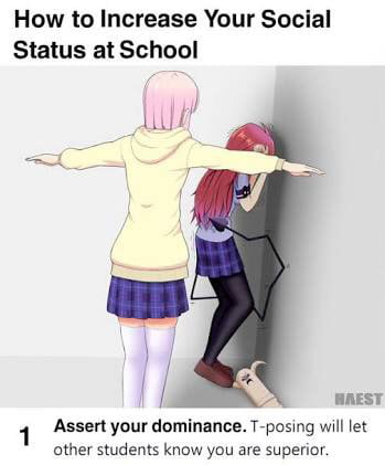 T pose for dominance - 9GAG