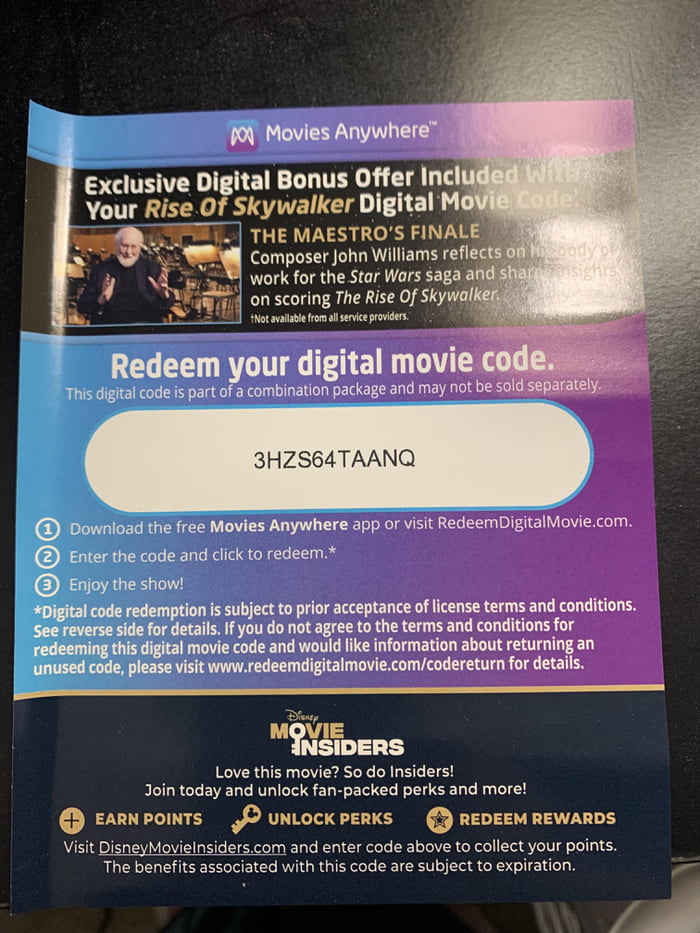 digital copy codes for free