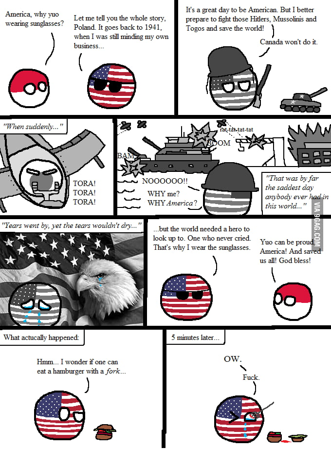 A brief history why US countryball wearing glasses 9GAG
