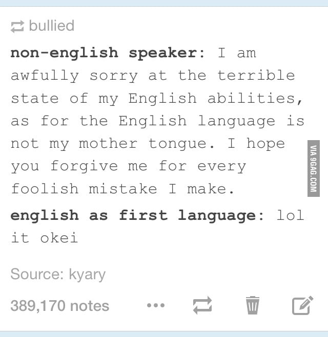  sorry For My English 9GAG