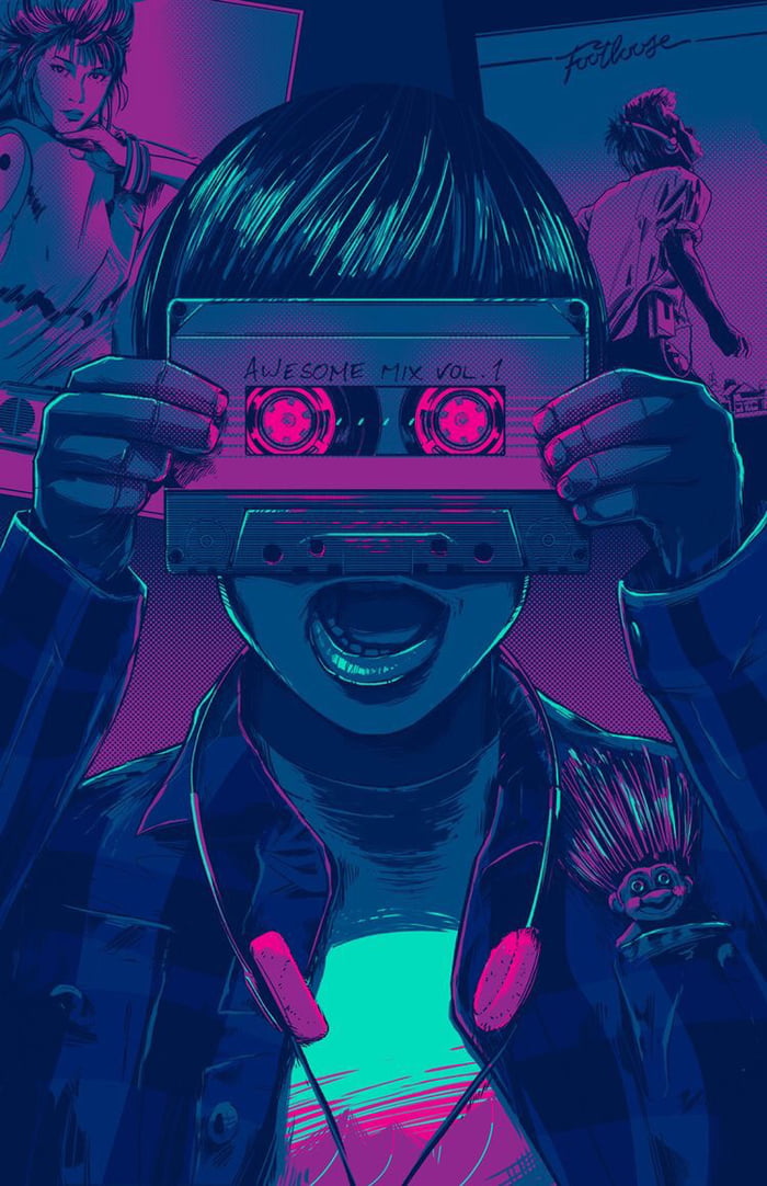 Day16/100 of wallpapers- cool retro 80s design - 9GAG