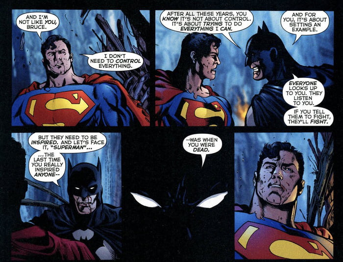 Batman killing Superman with Truth - 9GAG