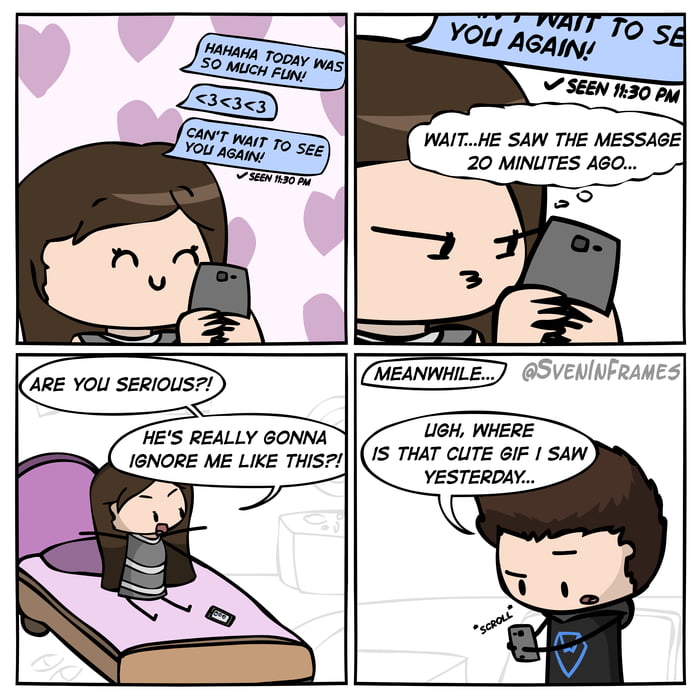 Couple Texting - 9gag