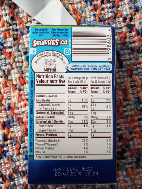 30 Smarties Nutrition Label - Labels Design Ideas 2020