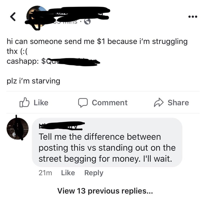 Begging for money online - 9GAG