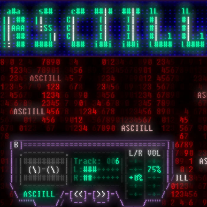 Cassette Deck in textmode indie game ASCIILL 9GAG