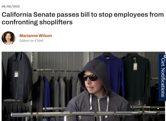 California takes another step towards fully legalizing shoplifting. A