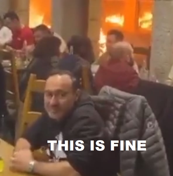 The meme of france this is fine just became real 9gag