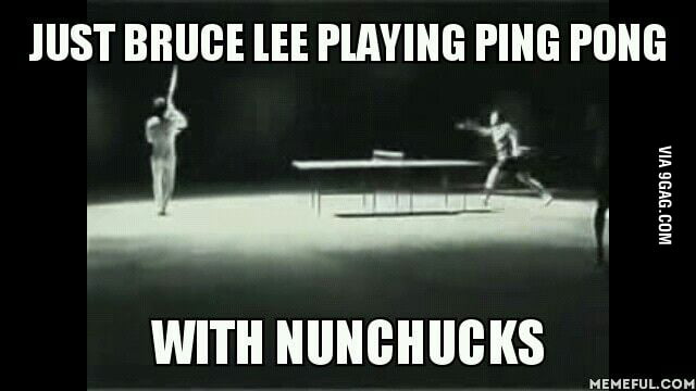 Google Bruce Lee Playing Ping Pong And Be Amazed 9gag