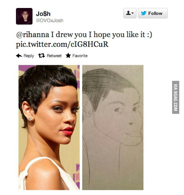 Drawing Rihanna FAIL 9GAG