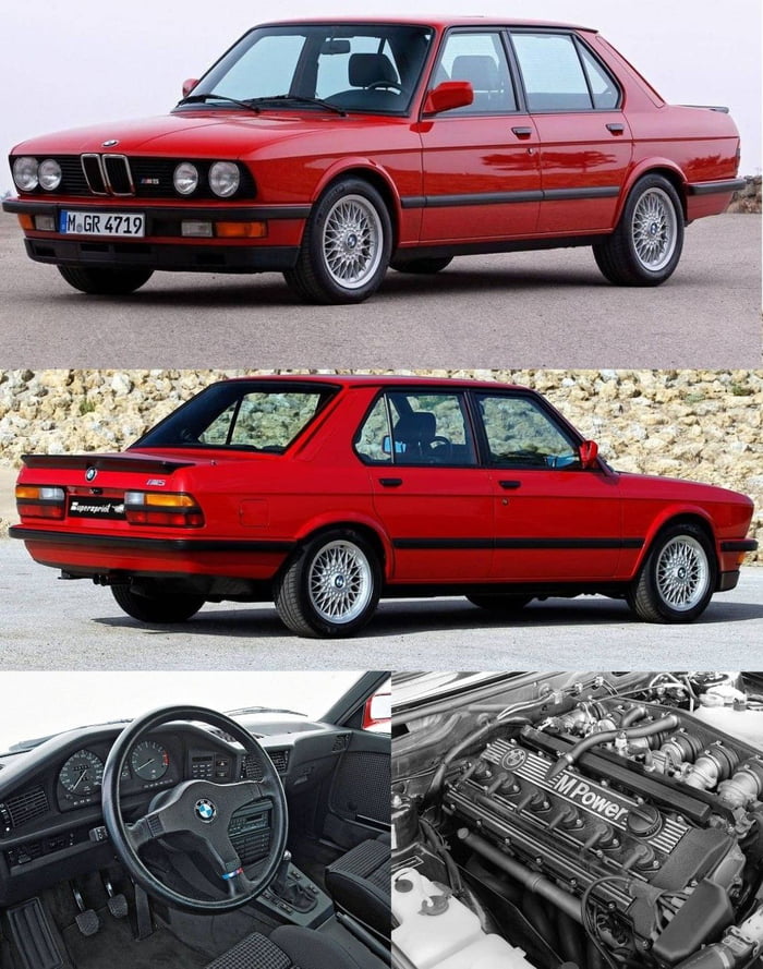 First M5 in history from1984 with it's m88 3.5L inline 6 and 300hp ...